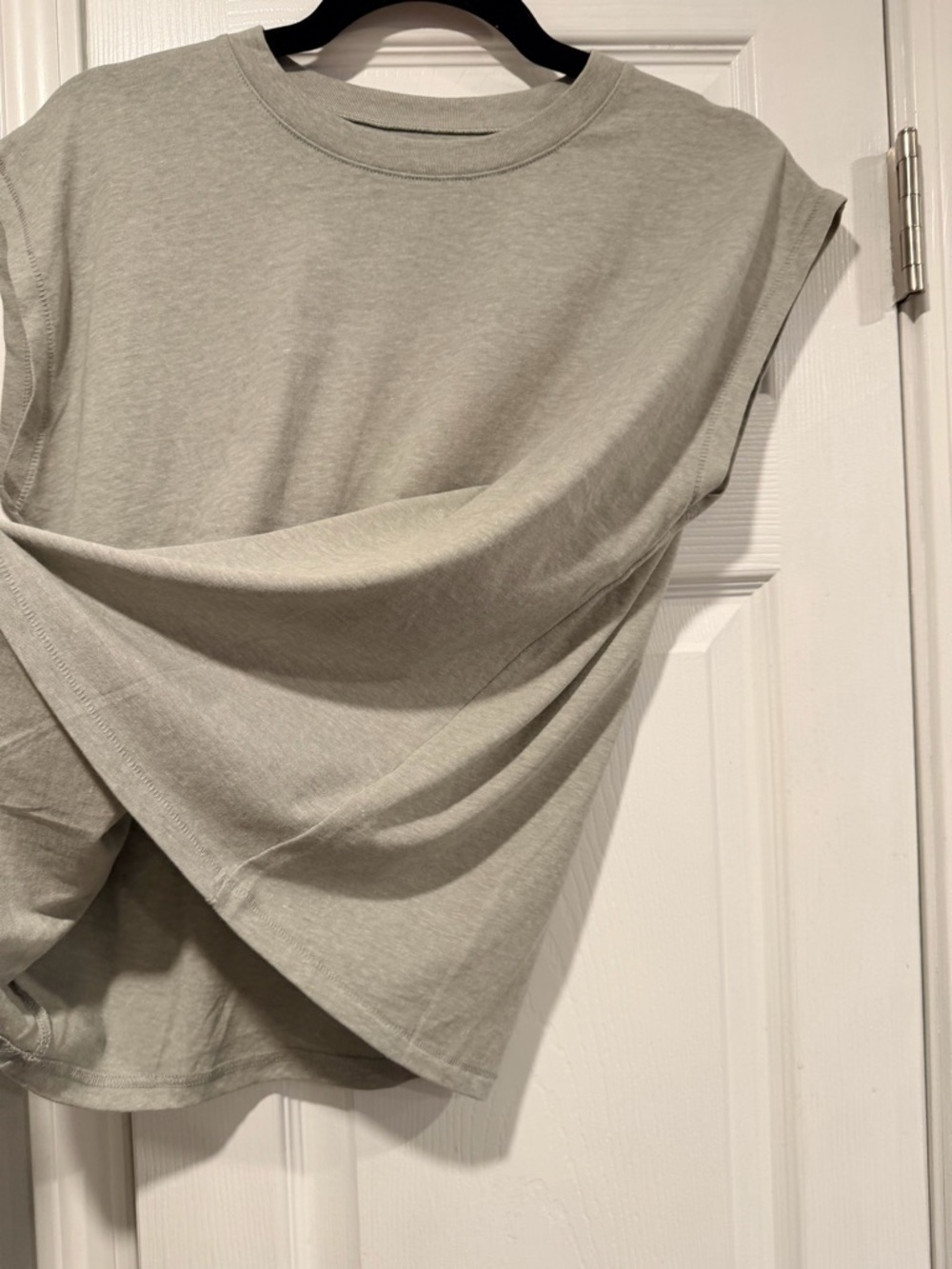 NWOT Madewell Size L Gray Lightweight Sleeveless Boxy Muscle Tee Shirt - Picture 7 of 11